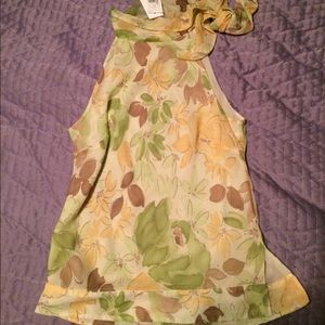 NWT Ann Taylor floral halter blouse